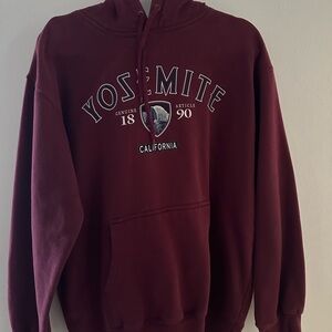 Yosemite Maroon Hoodie